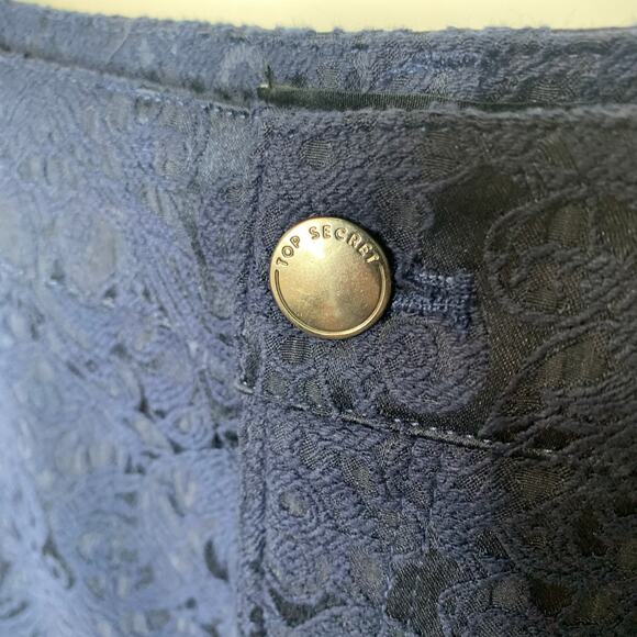 Blue Jacquard Woven Skirt Sz Small 28" Waist - Picture 3 of 6